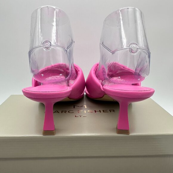 Marc Fisher Women's Cici Square Toe Kitten Heel Thong Sandal, Size 8M, Pink - Picture 6 of 13